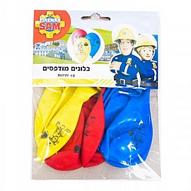 שקית בלונים-מודפס סמי הכבאי 2 10 יחידות שקית בלונים-מודפס סמי הכבאי 2 10 יחידות