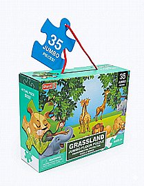 פזל 35 חלקים חיות בספארי 60X44 ס"מ פזל 35 חלקים חיות בספארי 60X44 ס"מ