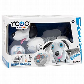 כלב תחש רובוטי רודף אחרי כדור כלב תחש רובוטי רודף אחרי כדור