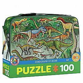פאזל 100 חלקים בתיק אוכל דינוזאורים פאזל 100 חלקים בתיק אוכל דינוזאורים