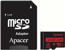 מיקרו אס די microSDHC 64 GB APACER מיקרו אס די microSDHC 64 GB APACER