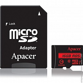 מיקרו אס די microSDHC 16 GB APACER מיקרו אס די microSDHC 16 GB APACER