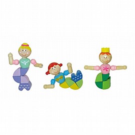 בת הים מעץ מפרקים בת הים מעץ מפרקים