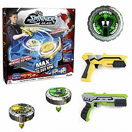 זוג ספינר MAD מאירים + זוג משגרים + זירת לחימה זוג ספינר MAD מאירים + זוג משגרים + זירת לחימה