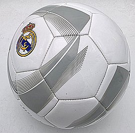 כדורגל מס' 5 ריאל מדריד לבן/פסים אפור כדורגל מס' 5 ריאל מדריד לבן/פסים אפור