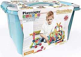 פליימאגר מקלות וכדורים מגנטיים 120 חלקים Playmager פליימאגר מקלות וכדורים מגנטיים 120 חלקים Playmager