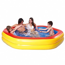 בריכה משושה 2 טבעות ניפוח 230X230X45 ס"מ בריכה משושה 2 טבעות ניפוח 230X230X45 ס"מ